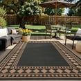 thumbnail image 3 of Modern Bordered Area Rug, Stain Resistant, Machine Washable, Low Pile Indoor Throw Mat for Nursery and Bedroom, 3 of 10