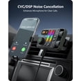 thumbnail image 6 of Wiher Bluetooth 5.3 Car FM Transmitter, Hi-Fi Treble & Bass Music Player, PD20W QC18W Fast Charger, Radio Bluetooth Car Adapter with Dual Mics for Hands-Free Call, Siri&Google, U Disk/3.5mm AUX, 6 of 8