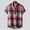 A0251-Red, variant on QUINDOS Button Down Hawaiian Button up Shirt Casual Short Sleeve Summer Cotton Linen Shirts Loose Vacation Plaid Beach Shirts