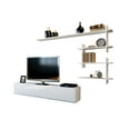 thumbnail image 4 of Modern TV Stand for TVs up to 75", White Finish, 4 of 5