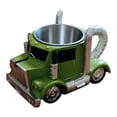 thumbnail image 1 of En Forma Semi Camión Hecha A Mano Camioneta Acero Inoxidable (luz) Verde, 1 of 8