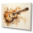 thumbnail image 2 of Designart "Earthy Brown Simplicity Of Guitar II" Music Wall Decor, 2 of 7