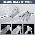 "12Inch Rain Shower Head Combo, Stainless Steel High Pressure, 5