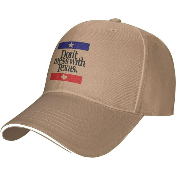Dont Mess with Texas Baseball Cap Men Ponytail Hat Women Dad Hat Sun Hat Adjustable Trucker Hat Black