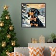 thumbnail image 4 of Pintura de diamante 5D DIY, kit de perro de nieve con taladro redondo completo, decoración del hogar, 30x30cm, 4 of 9