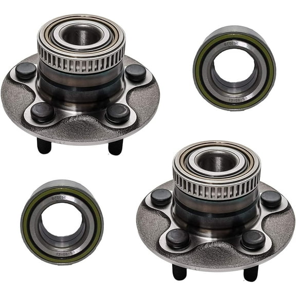 Detroit Axle - Wheel Bearings Wheel Bearing Hubs for Chrysler PT Cruiser Dodge Neon SX 2.0, 2 Front Wheel Bearings 2 Rear Wheel Bearing and Hubs Replacement