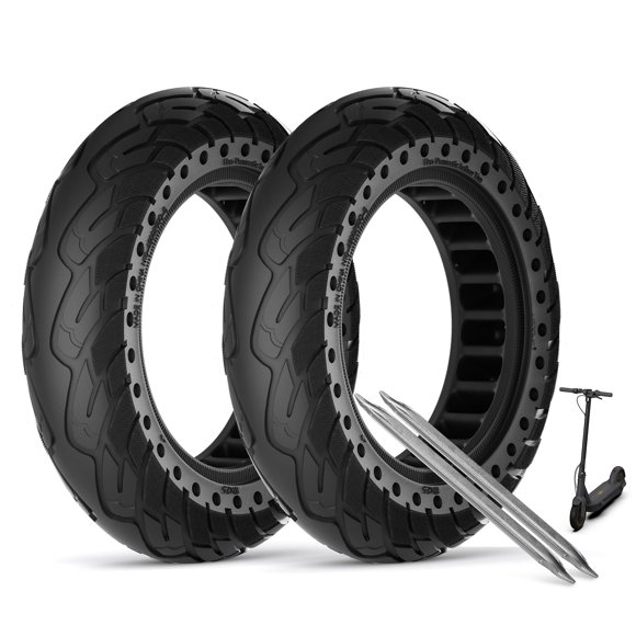 stio Solid Rubber Tire 10x2.5 inch for Segway Ninebot MAX G30 G30P G30LP/Hiboy S2 MAX,Dual Shock Absorption Honeycomb Explosion-Proof Front/Rear Tire 2PCS