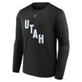 thumbnail image 2 of Men's Fanatics Clayton Keller Black Utah Mammoth Authentic Stack Name & Number Long Sleeve T-Shirt, 2 of 3