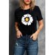 thumbnail image 4 of ABPHQTO Camiseta estampada floral negra de mujer, 4 of 5