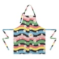 thumbnail image 2 of Pioneer Flower Floral Print Pattern Apron for Women and Men, Cotton Linen Waterproof with Pockets, Adjustable, 33x27 Inch for Kitchen, Gardening, BBQ, Salon, 2 of 6