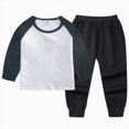 thumbnail image 2 of NOLDARES Toddler Baby Boy Fall Winter Clothes 2 Piece Embroidered Long Sleeve Sweatshirt Elastic Pants Newborn Infant Boy Outfits Clothing(S,5-6 Y), 2 of 4