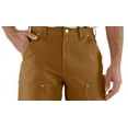 thumbnail image 3 of Carhartt B01BRN Men's Firm Duck Double-Front Dungaree Pants, C. Brown, S40X32, 3 of 5