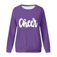 thumbnail image 4 of Purple Womens Sweatshirts Cheer Shirt Football Mom Sweatshirt: Women Cheerleader Shirts Cheer Shirt Mama Embroidered Tops Going Out Tops for Women, 4 of 4