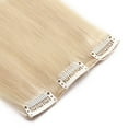 thumbnail image 4 of MY-LADY Blonde Clip in 100% Remy Human Hair Extensions 8Pcs Full Head Weft Highligh Hairpiece Long Straight #613 Bleach Blonde 18inch, 4 of 10