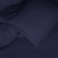 thumbnail image 4 of 600 Thread Count 100% Egyptian Cotton Stripe Duvet Cover & Pillow Shams, 3-Piece Duvet Cover Set by Blue Nile Mills, Full/Queen, Navy Blue, 4 of 4