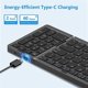 thumbnail image 2 of Foldable Bluetooth Keyboard, USB Rechargeable Wireless Keyboard for IOS, Android, PC Laptop Smartpho, 2 of 5