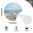 thumbnail image 2 of Ryvnso Seastar and Shells on Beach Round Plate Mats Dining Table Placemat Set of 4 for Holiday Decoration, 2 of 7