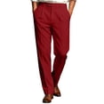 thumbnail image 2 of SAWOBUUN Men's Pleated Dress Pants Straight Leg High Drape Business Casual Suit Trousers with Pockets, 2 of 6