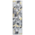 thumbnail image 2 of World Rug Gallery Contemporary Distressed Circle Area Rug - YELLOW 2'x7', 2 of 8
