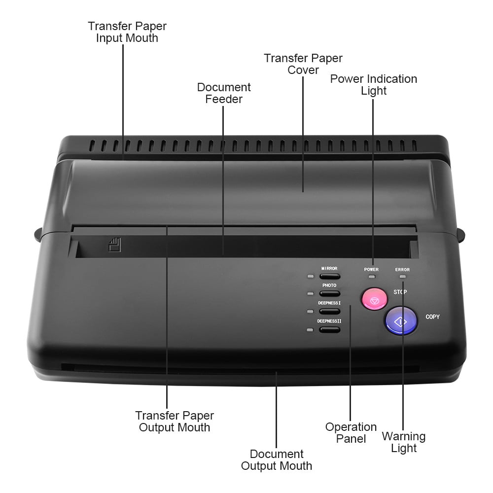 Tattoo Stencil Transfer Copier Printer Drawing Thermal Stencil 