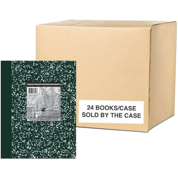 Roaring Spring 5x5 Graph Ruled Single Copy Lab Book with Numbered Pages, 1 Case (24 Total), 10.125" x 7.875" 120 Pages, White Paper