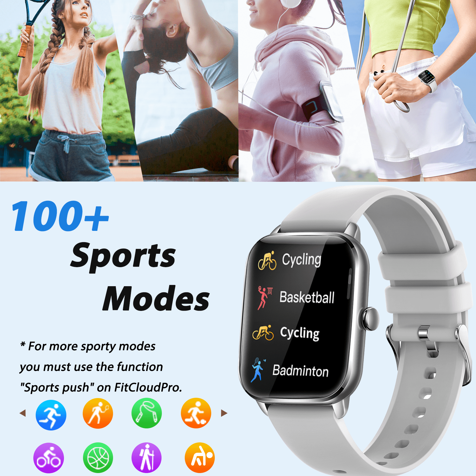 Cyberdyer KT65 Smart Watch for Men Women (Answer/Make Calls) 1.9