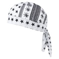 thumbnail image 2 of FUZHIQ Star Print Paisley Cooling Headscarf Cap 2 PC Set Bandana Beanie Motorcycle Pirate Head Wrap Safety Liner Elastic Fit, 2 of 9