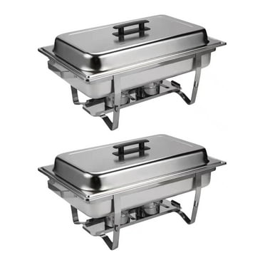 Chafing Dish Buffet Set of 2, Stainless Steel Chafing Dishes for Buffet,9 QT Food Warmers for Parties, Buffets, Banquet, Catering Events