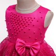 thumbnail image 5 of URMAGIC Girl's Dark Pink Flower Lace Ball Gown, One Size, 5 of 10