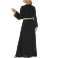 thumbnail image 4 of YHAJDS Women's Casual Dress,Long Sleeve Long Dress for Women Solid Color Round Neck Ankle Length Dress Elegant Casual Dress with Sleeves Comfortable Fall Dresses for Women, 4 of 5