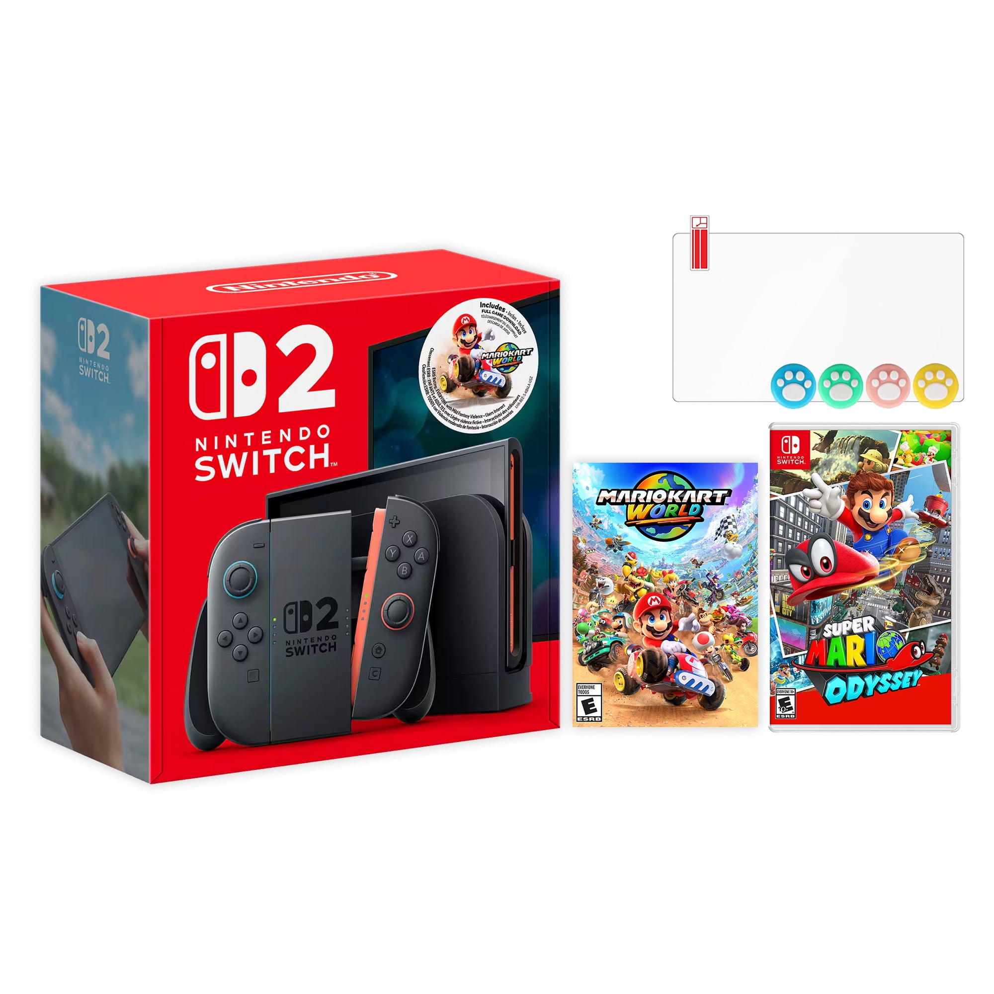 Nintendo Switch 2 Mario Kart World Bundle 256GB + 256GB MicroSD EX