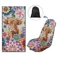 thumbnail image 5 of Xixirimido Car Towel Seat Covers Multifunctional Towel for Gym Outdoor Sport, Picnic, Beach, Pet Travel, Non-Slip Washable Car Seat Protector, Boho Mandala Cow, 5 of 8