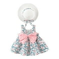 thumbnail image 2 of IBTOM CASTLE Toddler Baby Girls Tutu Dress Summer Sleeveless Backless Princess Birthday Party Dresses Flower Bowknot Sundress with Straw Hat Set 18-24 Months Pink + Blue, 2 of 8