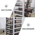 thumbnail image 3 of FUEENIRVA 2Pcs Practical Desk Organizer with 5 Tier Drawers Plastic Storage Cabinet, 3 of 8