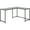 Stone Gray-Black, variant on Pemberly Row 58" L Shaped Corner Faux Stone Top Computer Desk in Gray and Black