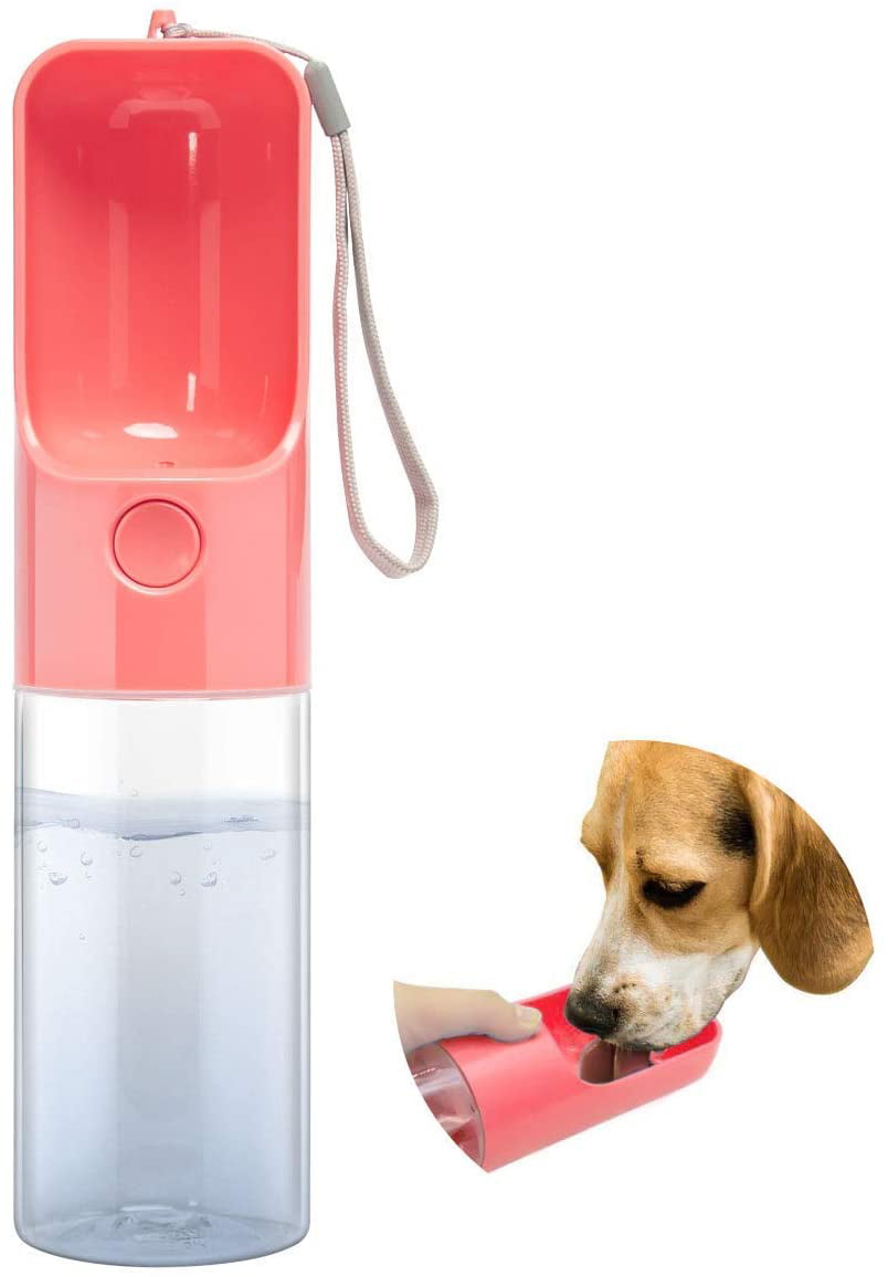 Blue Dogs Travel Water Bottle Anti Leak Pets Water Bottle with Poo Bag Dispenser for Dog Cat Pet Outdoor Walking Travelling Drinking Portable Dog Water Bottle
