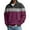 8D# Dark Purple, variant on New Striped Waffle Knit Polo Shirt for Men Long Sleeve Textured Color Blocked Relaxed fit Collared Henley Casual Pullover T Shirt Complexion S