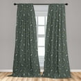 thumbnail image 4 of Ambesonne Garden Curtains, Falling Leaves Art Sketchy, Pair of 28"x63", Pale Coffee White Grey, 4 of 4