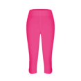 thumbnail image 5 of IDALL Capri Leggings for Women Yoga Shorts Compression Leggings Leggings For Women 2025 High Waisted Cutout Yoga Lightweight Cozy Cropped Pants Solid Soft Pajams Pants Summer Pants Hot Pink L, 5 of 5
