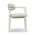 thumbnail image 3 of Pemberly Row Contemporary Cream Textured Outdoor Dining Arm Chair, 3 of 7