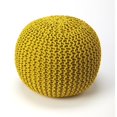 thumbnail image 1 of Beaumont Lane Siège Confortable Tissé Pouf en Jaune, 1 of 3