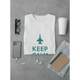 thumbnail image 3 of Keep Calm and Fly On Men White T-Shirt, Male Large, 3 of 4