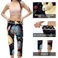 Easter High Waist Printed Capris Leggings for Women, NonSeeThrough
