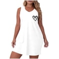 thumbnail image 1 of Camisa de Manga Corta Vestido para las Mujeres sin Mangas Suspender Vestido de Noche Suelto Cómodo Vestido de Sueño Poliéster Casual Casa Salón, 1 of 6