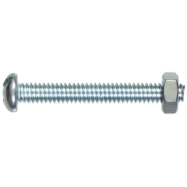 Screw Hillman 7731, cabeza redonda, 6,35 x 38 mm, paquete combinado de 5