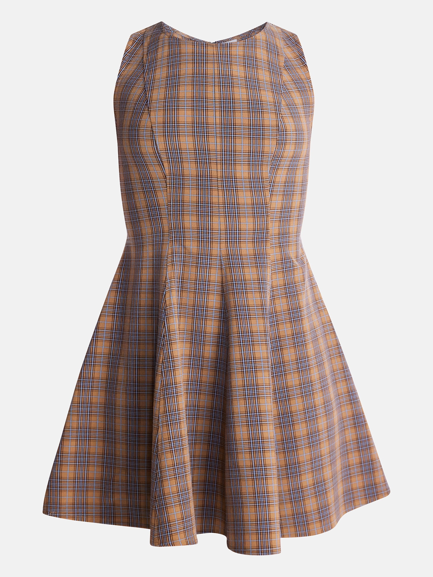 No Boundaries Fit and Flare Plaid Mini Dress, Women’s XXS-XXL