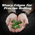 thumbnail image 2 of Monster Gelatinous Premium Dice Set- 7 Green Polyhedral Dice Set w Cubes Victim & Treasure Within- Handmade Premium Resin Infused w Luck- Compatible w D&D Dungeons Dragons MTG Magic & All RPG Games, 2 of 5
