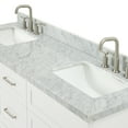 thumbnail image 4 of Ariel Hamlet 67 Inch Double Rectangle Sink Vanity With Carrara White Marble Countertop W/ 1.5 Edge In White, 4 of 11