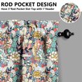 thumbnail image 5 of Kitchen Curtains 24 Inch Short - 3 Panel Set, Rod Pocket Window Curtain with Boho Cactus and Succulent Art, 100% Polyester for Farmhouse, Cafe, Kitchen, Bedroom, Easy Wash, 5 of 6