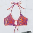 thumbnail image 2 of ZQGJB Women Leopard Bikini Top Only - Supportive Swimsuit Top Adjustable Strap Large Bust Bathing Suit Top 2025 Cut Out Twist Swim Top(Purple,L), 2 of 4